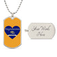 Luxury Military Chain Dog Tag Graduation Gift - Heart