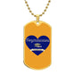 Luxury Military Chain Dog Tag Graduation Gift - Heart