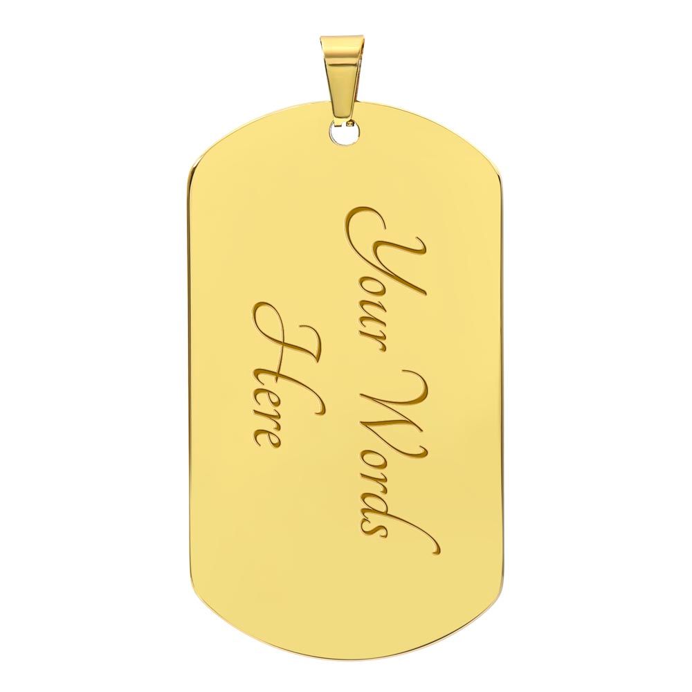 Luxury Military Chain Dog Tag Graduation Gift - Heart