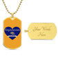 Luxury Military Chain Dog Tag Graduation Gift - Heart