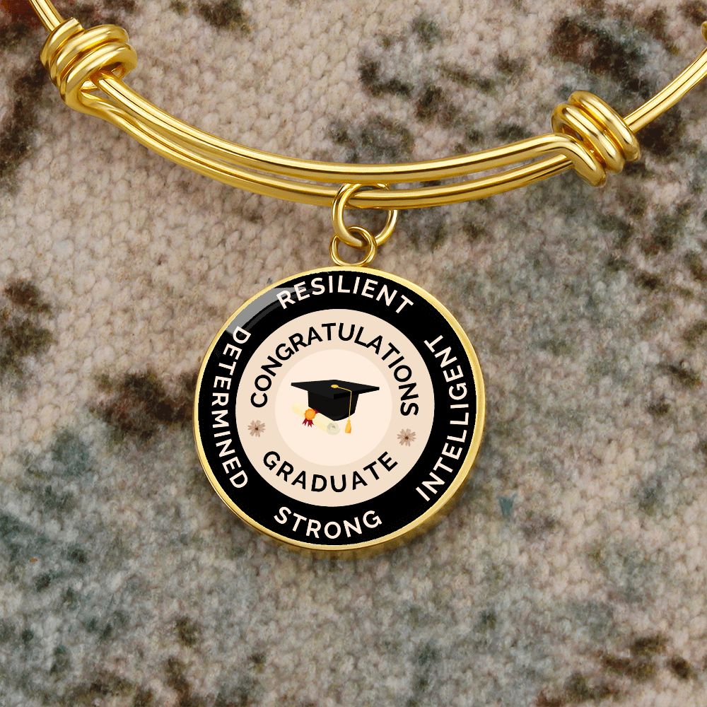circle pendant luxury bangle graduation gift