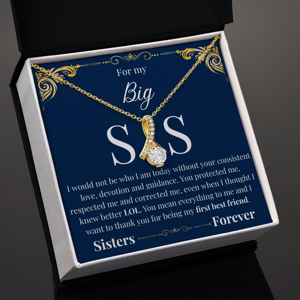 Alluring Beauty Necklace gift for big sis yellow gold