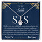 Alluring Beauty Necklace - with Little Sis Message Card (Blue)