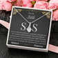 Alluring Beauty Necklace -with Little Sis Message Card (Black)