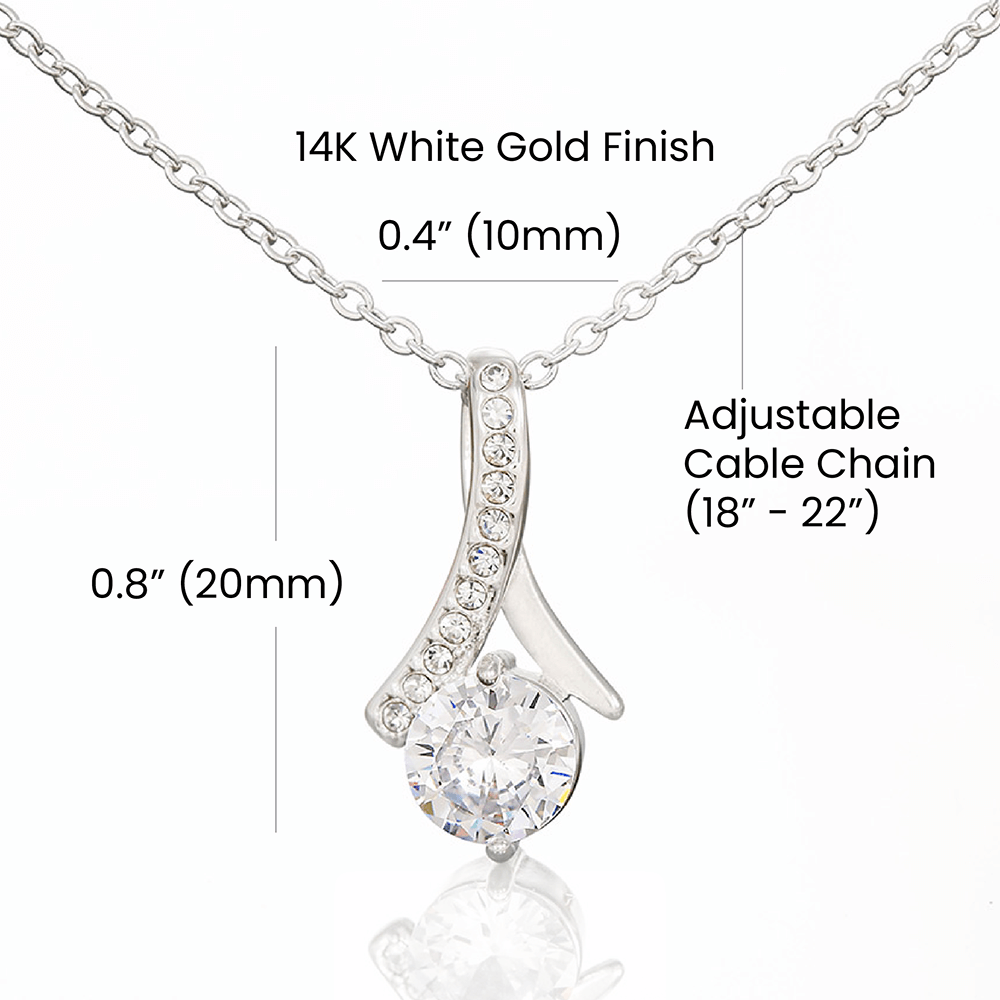 Alluring Beauty Necklace Big Sis - White message card