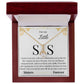 Alluring Beauty Necklace - with Little Sis Message card (White)