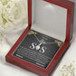 Alluring Beauty Necklace Gift - with Big Sis Message Card (Black)