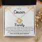 Love Knot Necklace Cousin - White message card