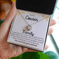 Love Knot Necklace Cousin - White message card
