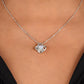 cousin love knot necklace white gold on neck