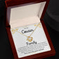 Love Knot Necklace Cousin - White message card