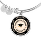 Circle Pendant Luxury Bangle Graduation Gift